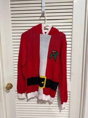 Red Kids Holiday Santa Sweater Hoodie
